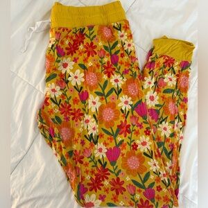 Little Sleepies Yellow and Pink Floral Pants